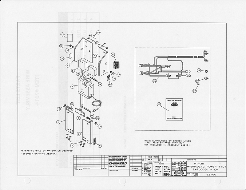 CMC PT-35 Power Tilt & Trim exploded parts diagram